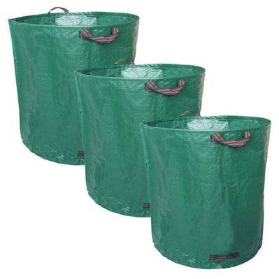 Lot de 3 sacs de déchets 500L en PP 150g/m² autoportants - EGK977 - 3662348028046