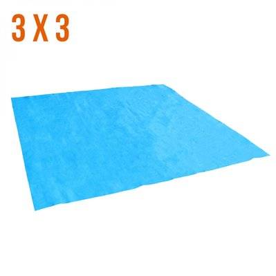 Tapis de sol et de protection bleu pour piscine 3 m x 3 m - EGK1301 - 3662348030582