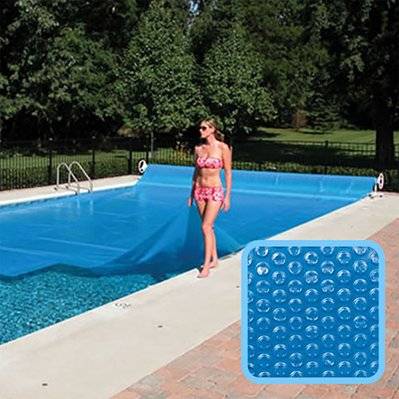 Bâche à bulles 3 m x 9 m pour piscine - 300 microns - Bleu - EGK649 - 3662348025717