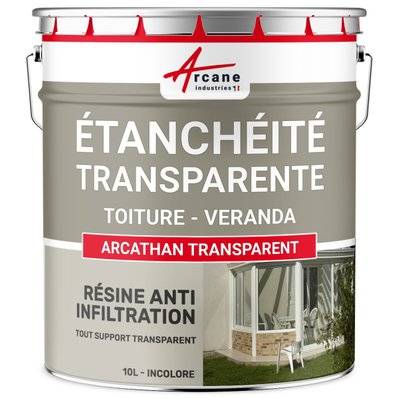 étanchéité transparente véranda tuile verre polycarbonate peinture résine-10 L - 272_25943 - 3700043484160