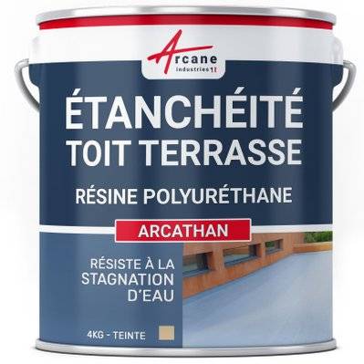 ETANCHEITE TOITURE TERRASSE PLATE - résine Pu Haute Performance - ARCATHAN-4 kg Beige - RAL 1001 - 120_25960 - 3700043484139