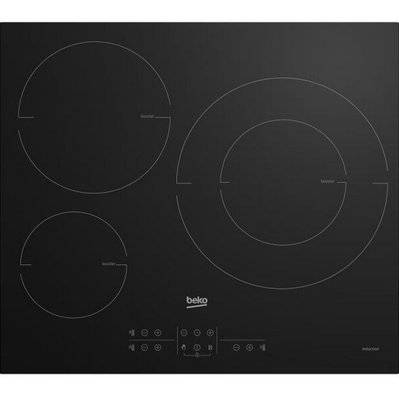 Table de cuisson à induction 60cm 3 feux 7200w noir  - BEKO - hii63205mt - 176643 - 8690842384172