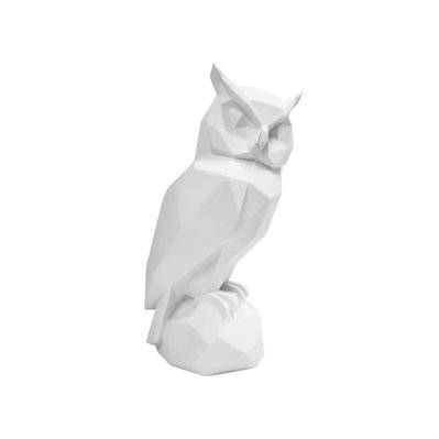 Statue Origami Chouette - Grand modèle Hauteur 32,50 cm - Blanc Mat - 160576 - 8714302674907