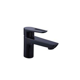 Mitigeur lavabo en laiton VISION avec 2 flexibles - noir - 5 x 13,5 x 16,3 cm