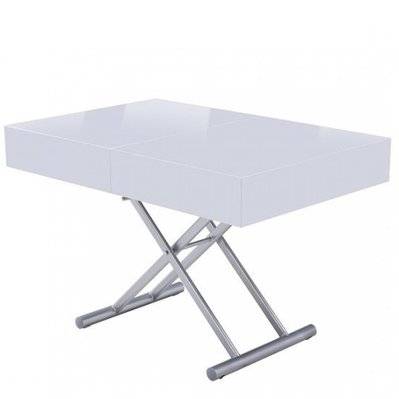 Table relevable extensible HARIE laquée blanc - 20100889649 - 3663556363318