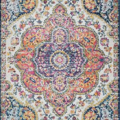 Tapis de Salon - Vintage Oriental - JULIA - SURYA - 200 x 275 cm - Multicolore - Rose et Orange - ELZ2335-679 - 0888473906445