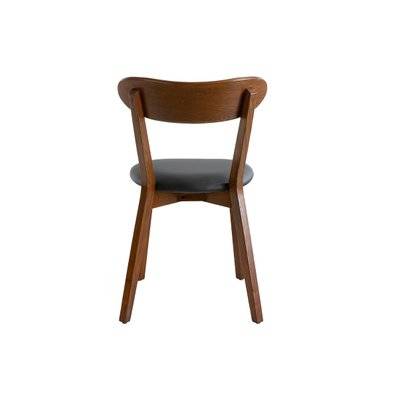Chaises vintage en bois foncé et noir (lot de 2) DOVE - - 50030 - 3662275118667