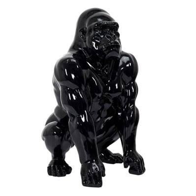 Gorille noir en polyrésine - Hauteur 46 cm - 702298 - 3665549094346