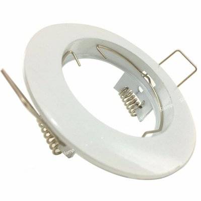 Support Spot GU10 LED Rond BLANC - SILAMP - 121-WH - 7426836788975