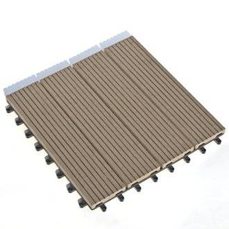 Dalle Terrasse Composite clipsable - Chocolat - Lot de 11 dalles 30 x 30 cm