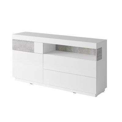 Buffet collection KILES 170cm, LED intégré. Coloris blanc et gris. Style design - 5498 - 3664573032720