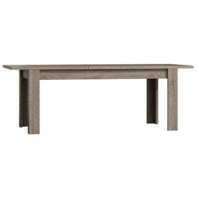 Table extensible pour salle à manger FARRA. Dimensions 180cm avec rallonge 40cm. Coloris Oak canyon, chêne clair - 3149 - 3664573027955