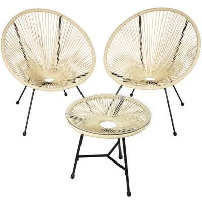 Tectake  Ensemble table et chaises de jardin Santana - beige - 404413 - 4061173208637