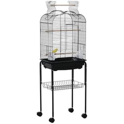 Cage à oiseaux volière amovible sur roulettes avec accessoires - D10-077 - 3662970088647