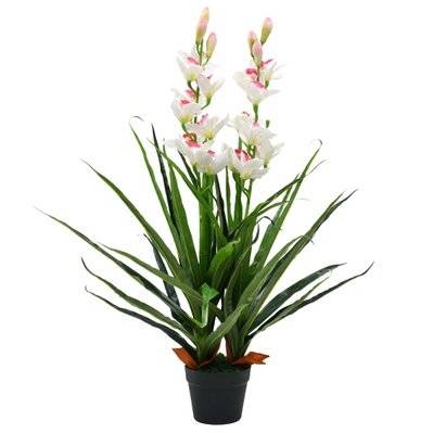 Plante artificielle orchidée cymbidium avec pot 100 cm vert DEC021948 - DEC021948 - 3001344969609