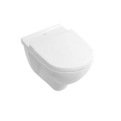 Pack WC suspendu compact avec bride VILLEROY ET BOCH O Novo + abattant + plaque chromée + bâti Grohe - 5660F101_38340001_38505000 - 3701068202012