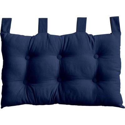 Tête de lit coussin Panama à suspendre - 70 x 45 cm - Bleu Marine - 670082 - 3661090088797