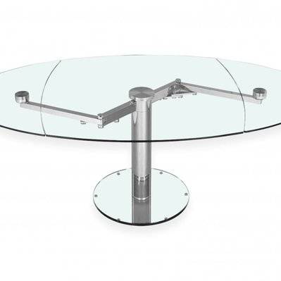 Table de repas extensible EXTAND  plateau et allonge en verre trempé - 20100891723 - 3663556372099