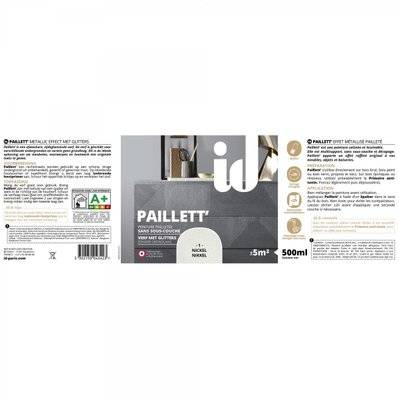 Peinture meubles et boiseries PAILLETT 500ML CARBONE - ID Paris - A004247 - 3302150043454