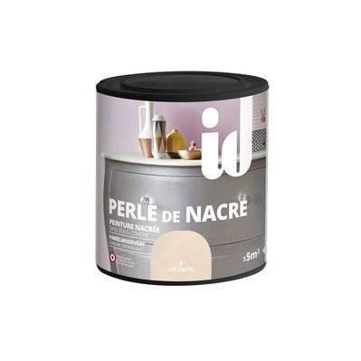 Peinture meubles et boiseries PERLE DE NACRE 500ML SELENITE - ID Paris - A004251 - 3302150043768