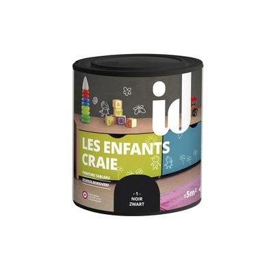 Peinture LES ENFANTS CRAIE Noir 500ml- ID Paris - A004536 - 3302150028437