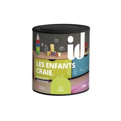Peinture LES ENFANTS CRAIE VERT 500ml- ID Paris - A004537 - 3302150028444