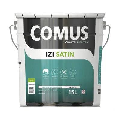 IZI'SATIN 15L - Peinture acrylique d'aspect satin en phase aqueuse - COMUS - A005207 - 3539760312520