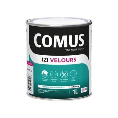 IZI'VELOURS 1L - Peinture acrylique d'aspect velours en phase aqueuse - COMUS - A010948 - 3539760312728