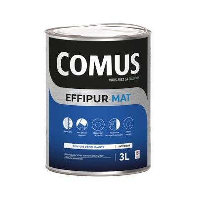 EFFIPUR MAT 3L -  Peinture dépolluante de protection et de décoration en phase aqueuse - COMUS - A011049 - 3539760316993