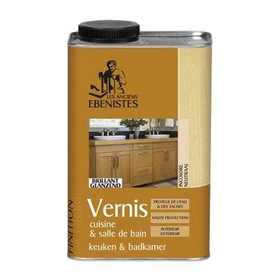 Vernis cuisine et salle de bain 1L incolore   - Les anciens ébénistes - A004421 - 3302150043980