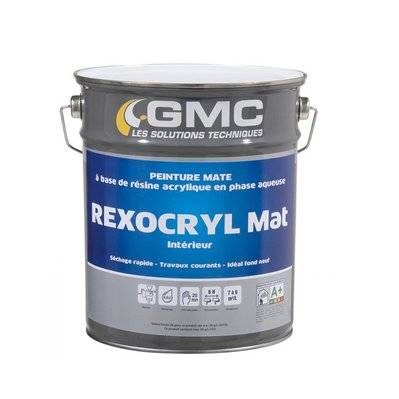 REXOCRYL BLANC MAT 4L -Peinture mate acrylique idéale fonds neufs-GMC - A005673 - 3539760324073