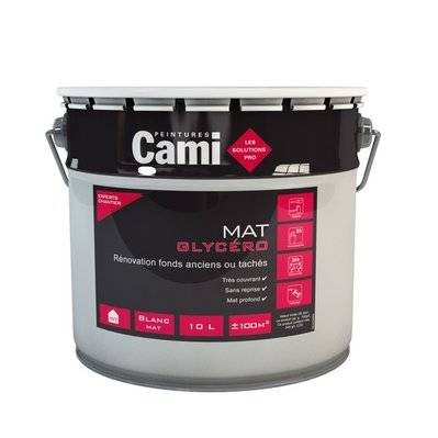 CAMI MAT GLYCERO BLANC 4L - Peinture isolante, Masque les tâches  CAMI - A005346 - 3539760323199
