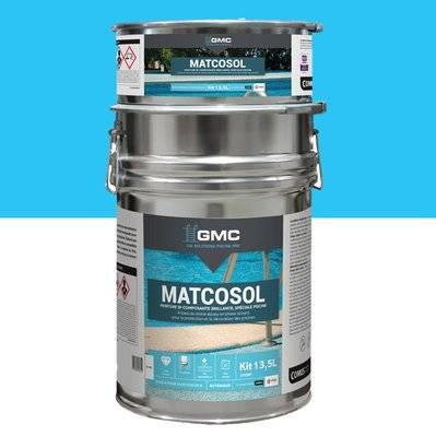 MATCOSOL PISCINE BLEU 13,5L -Résine epoxy bi- Composant grande résistance au chlore-GMC - A005663 - 3539760323755
