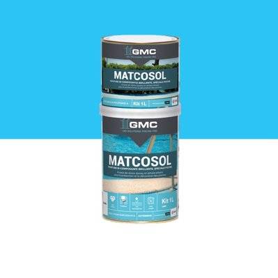 MATCOSOL PISCINE BLEU 1L -Résine epoxy bi- Composant grande résistance au chlore-GMC - A005661 - 3539760323731