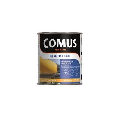 BLACKTUNE 0.75L - Vernis de protection noir bitumeux à base de brai de pétrole - COMUS MARINE - A010340 - 3539760274118
