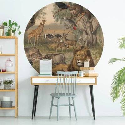 WallArt Papier peint cercle Animals of Africa 142,5 cm - 440366 - 8719992629251