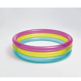 Piscinette pataugeoire gonflable Rainbow - Diam. 86 x H. 25 cm