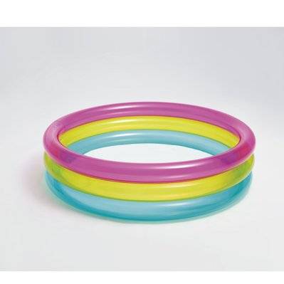 Piscinette pataugeoire gonflable Rainbow - Diam. 86 x H. 25 cm - 513597 - 6941057402376
