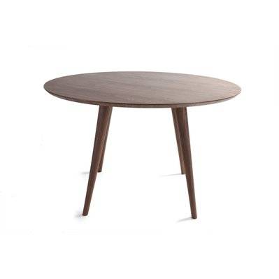 Table à manger design ronde noyer D120 cm LIVIA - L120xP120xA75 - 24465 - 3662275049107
