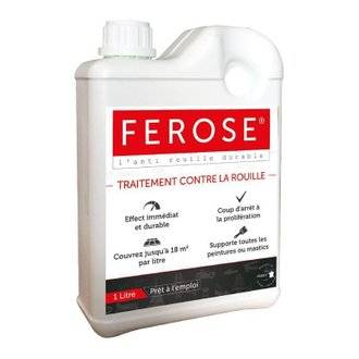 Traitement curatif anti rouille convertisseur de rouille Ferose - bidon 1 litre