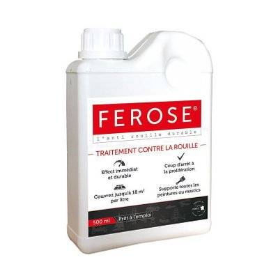 Traitement curatif anti rouille convertisseur de rouille Ferose - bidon 500 ml - Ferose-500ml - 3760179210033