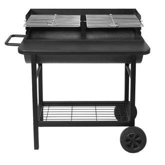 Barbecue à charbon 39.5x35.5cm avec chariot  - ROBBY - smoker one