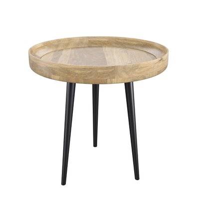 Table d'appoint Palak en bois de manguier clair D40 cm - 9810 - 3701324546577