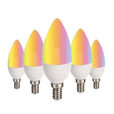 Ampoule LED Connectée WiFi E14 5.5W RGBW C37 (Pack de 5) - SILAMP - L-SM-C37-5W - 7427245551273