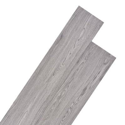 vidaXL Planches de plancher PVC Non auto-adhésif 5,26m² 2mm Gris foncé - 245168 - 8718475567523