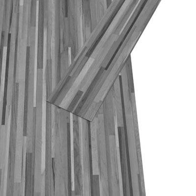 vidaXL Planches de plancher PVC 4,46 m² 3 mm Autoadhésif Gris rayé - 146576 - 8719883997704