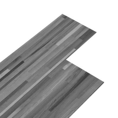 vidaXL Planches de plancher PVC 4,46 m² 3 mm Autoadhésif Gris rayé - 146576 - 8719883997704