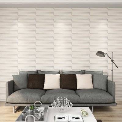 vidaXL Panneaux muraux 3D 24 pcs 0,5x0,5 m 6 m² - 146292 - 8720286022283