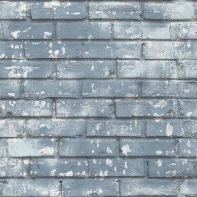 Noordwand Papier peint Urban Friends & Coffee Bricks bleu et blanc - 425319 - 8022560056855