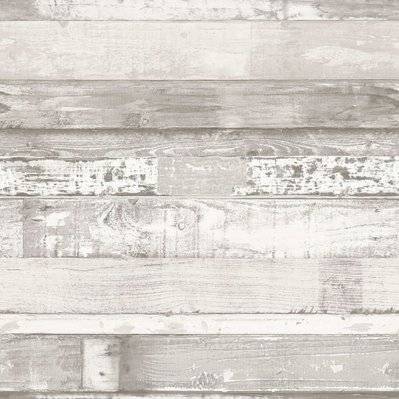 Noordwand Papier peint Homestyle Wood Blanc cassé et gris - 434268 - 0058559375582
